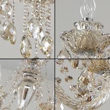 Crystal Chandelier Cognac Ceiling Light