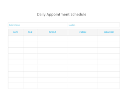 45 printable appointment schedule