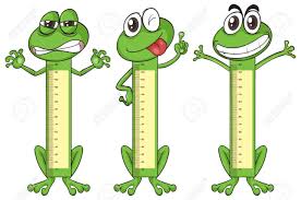 Height Measurement Chart With Frog Characters Illustration