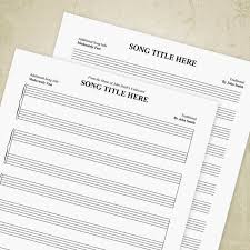 Music Staff Bar Charts Printable Manuscript Paper Staves Etsy