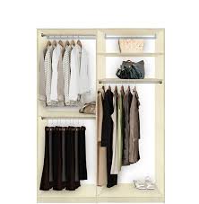 For optimal room, install one closet rod at 80 inches and the other at 40 inches from the floor. Isa Custom Closets Double Hanging Plus Contempo Space