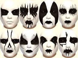 the sims resource black metal face paint