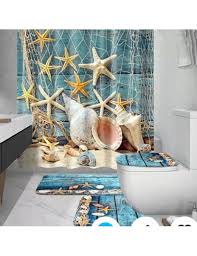 Shower Curtains Sets With Non Slip Rugs