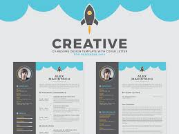Free Creative Cv Resume Design Template With Cover Letter By Graphic