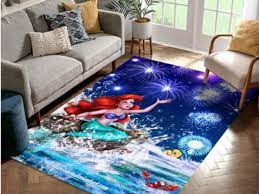 ariel mermaid princess area rug carpet