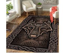 wolf viking rug bohemian style area rug