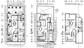 Split Level House Plan Detail Dwg File