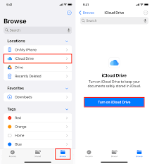 icloud drive files on iphone or ipad
