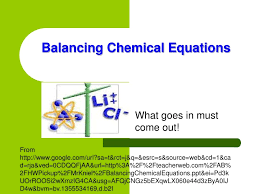 ppt balancing chemical equations