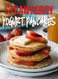 strawberry greek yogurt pancakes i
