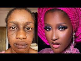 gele and makeup transformation