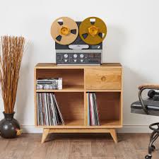 retro vinyl record storage cabinet