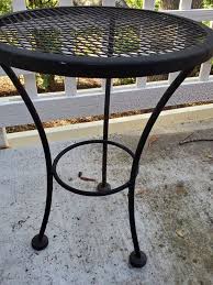 Black Metal Patio Side Table For