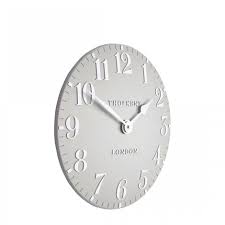Wall Clock 12 Inch Arabic Dove Grey