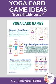 How To Play With Yoga Cards For Kids Printable Poster