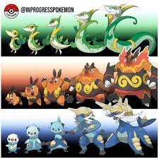 In-Progress Pokemon Evolutions — The In-Progress Lines for the Gen 5  Starters!...