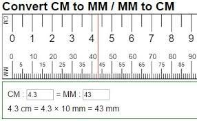In the united states, most rulers have the imperial measurements along one long edge while the other long edge shows the metric if you have a clear ruler, place the 0 on the inch side or the cm side on a terminal line or item you want to measure. Convert Cm To Mm Millimeters To Centimeters 10 Mm In 1 Cm