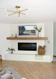 mantel decorating with a tv brepurposed