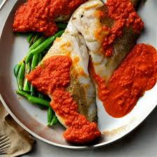 broiled grouper fillets with romesco