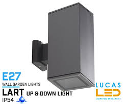 outdoor led wall garden light 2 x e27