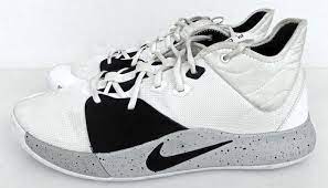 Nike air jordan 4 retro basketball shoes/sneakers shop now. Nike Paul George Pg 3 White Black Gray Speckled Basketball Shoes M Msu Surplus Store