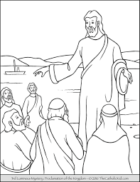 And when the headwaiter tasted the water that had become wine, without knowing where it came from. Luminous Mysteries Rosary Coloring Pages The Catholic Kid