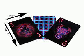 4.8 out of 5 stars. Custom Playing Cards Unique Deck Of Cards Cool Black Poker Cards Really Great Neon Zodiac Playing Cards Buy Online In Cambodia At Cambodia Desertcart Com Productid 90294239