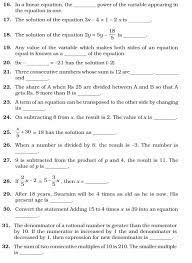 linear equations in one variable word