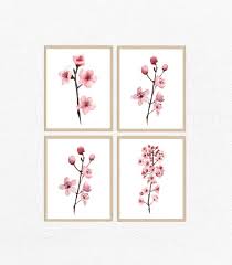 Cherry Blossom Wall Art Set Printable