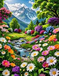 beautiful scenery picture flowers
