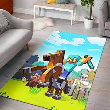 minecraft bedroom rug custom size and