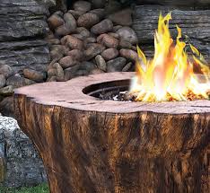 Faux Wood Log Propane Gas Fire Pit