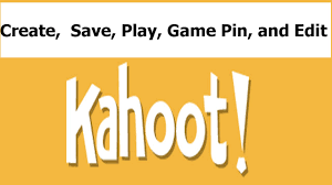 kahoot create save play game pin