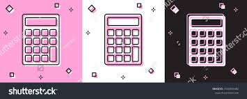 Create an aesthetic home screen with beautiful boho colors. Set Calculator Icon Isolated On Pink And White Black Background Accounting Symbol Business Calculations Mathematics Education Pink Background Icon Art Logo