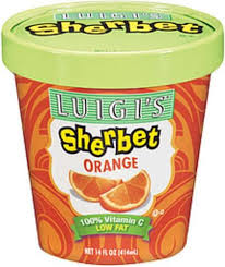 luigi s orange sherbert 14 oz
