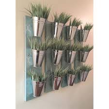 Indoor Wall Planter Blue One Row Of 3