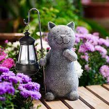 Goodeco Solar Garden Statue Cat