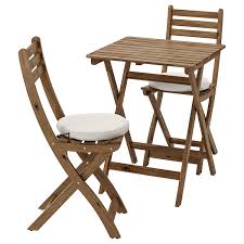 Free delivery and returns on ebay plus items for plus members. Askholmen Table And 2 Folding Chairs Outdoor Gray Brown Stained Froson Duvholmen Beige Ikea