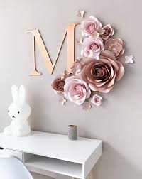 Paper Flowers Wall Decor Blush Nursery