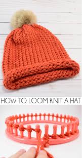 Knit a table placemat on a knitting loom. How To Loom Knit A Cap E Wrap Method Dream A Little Bigger