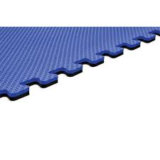 norsk 24 sq ft interlocking foam floor mat 6 pack reversible black blue size 24 inch x 24 inch