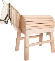 wooden riding horse from the garden