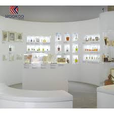 elegant makeup display showcase design