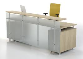Cube Reception Desk With Glass Panel