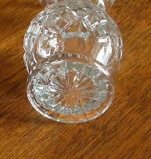 lovely large lead crystal vase pinwheel