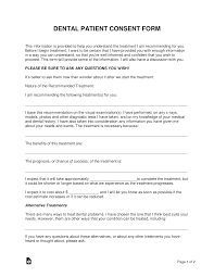 free dental patient consent form