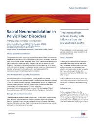 sacral neuromodulation in pelvic floor