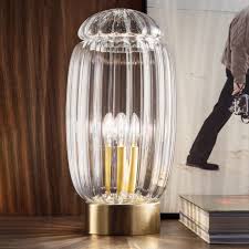 Modern Golden Murano Glass Table Lamp