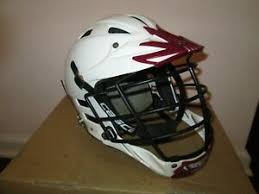 Details About Cascade Clh2 Lacrosse Helmet White Maroon Adjustable Spr Fit Size Xxs Only One