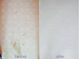 a bathroom tile makeover with paint
